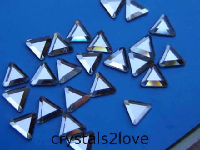 24 pcs Triangle shape CRYSTAL 6mm Preciosa Maxima Flatback